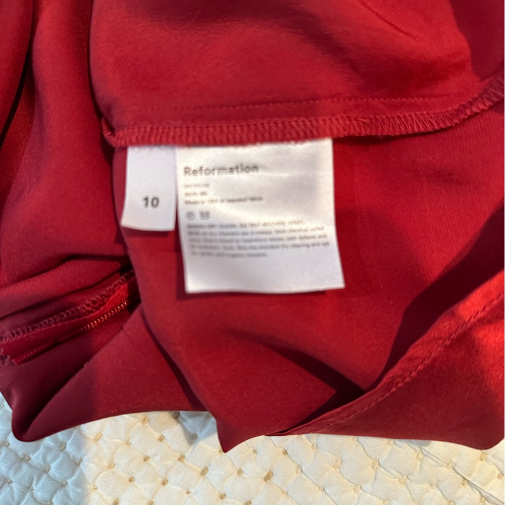 REFORMATION Josefine Dress Red - Picture 10 of 11
